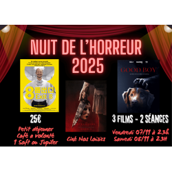 Samedi 8 Novembre : Nuit horreur 2025